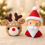 Gehäkeltes Rentier und Weihnachtsmann als Projektbeispiele